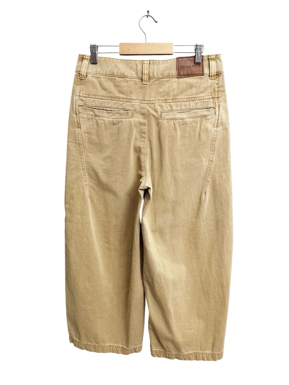 Free People Lay Down Chino Barrel Leg Trouser Pants